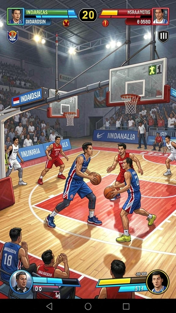 888r - Tangkapan layar dari mode multiplayer yang ramai.