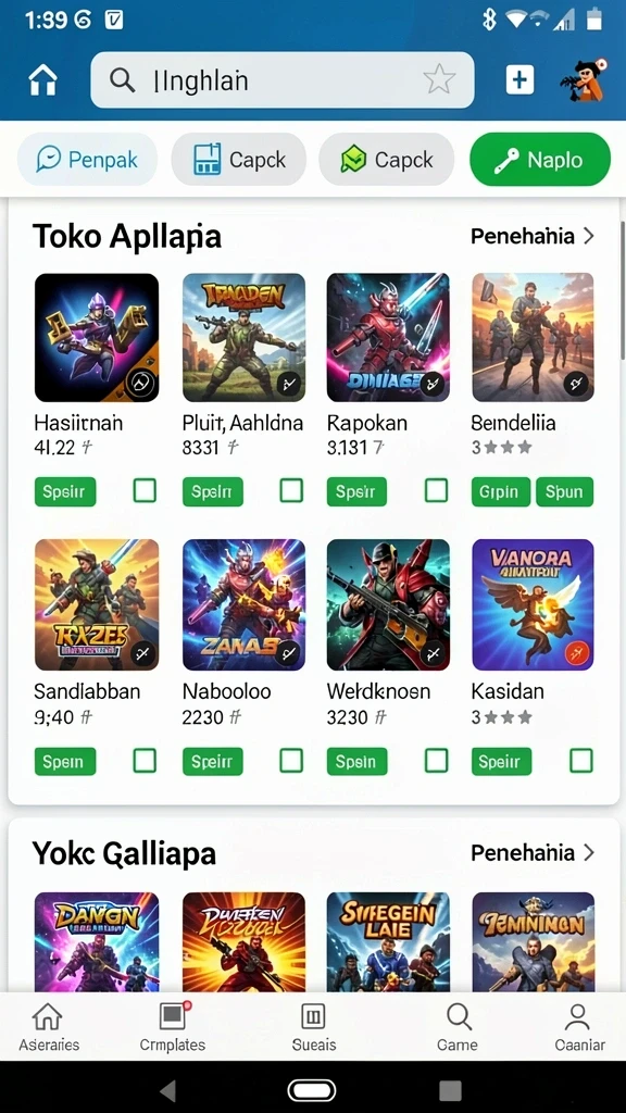 kerangwin - Tampilan awal permainan yang menarik.